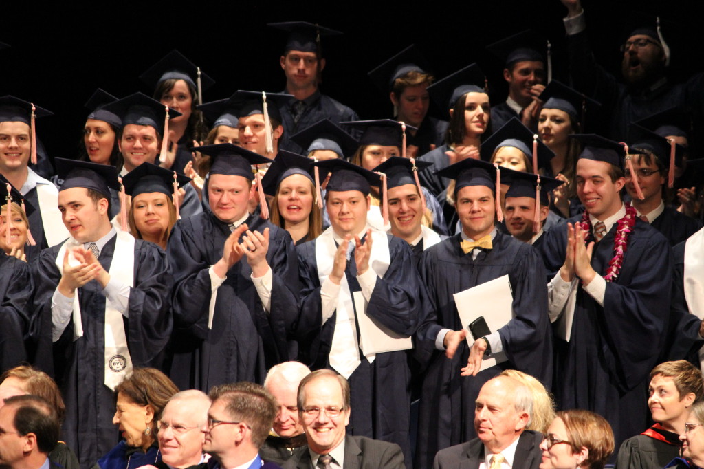 Applauding his parents for all the hard work WE did to help him graduate :)