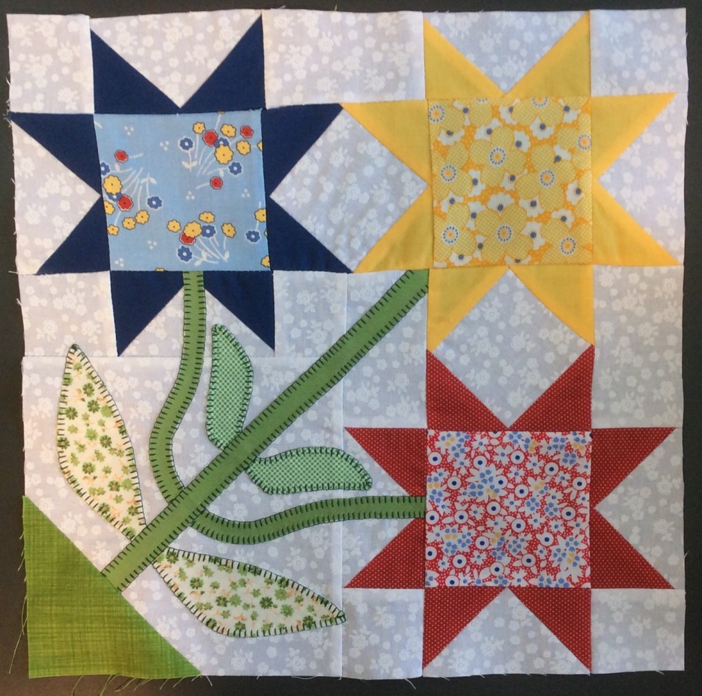 Sue Block #8 Pieced Flowers